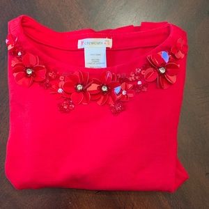 Crewcuts red flowers shirt